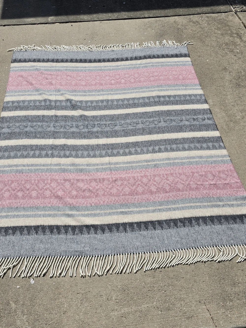 Peruvian Link Night Sky Alpaca Blend Cherokee Throw Blanket Fringe 58